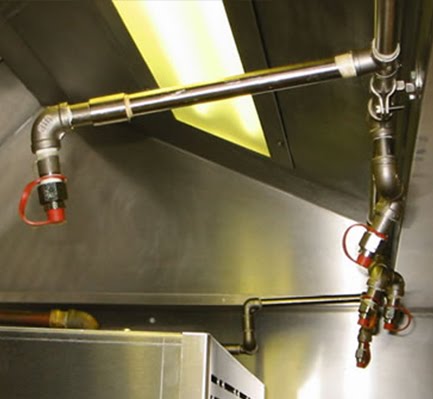 Nuzzle of kitchen hood fire suppression system